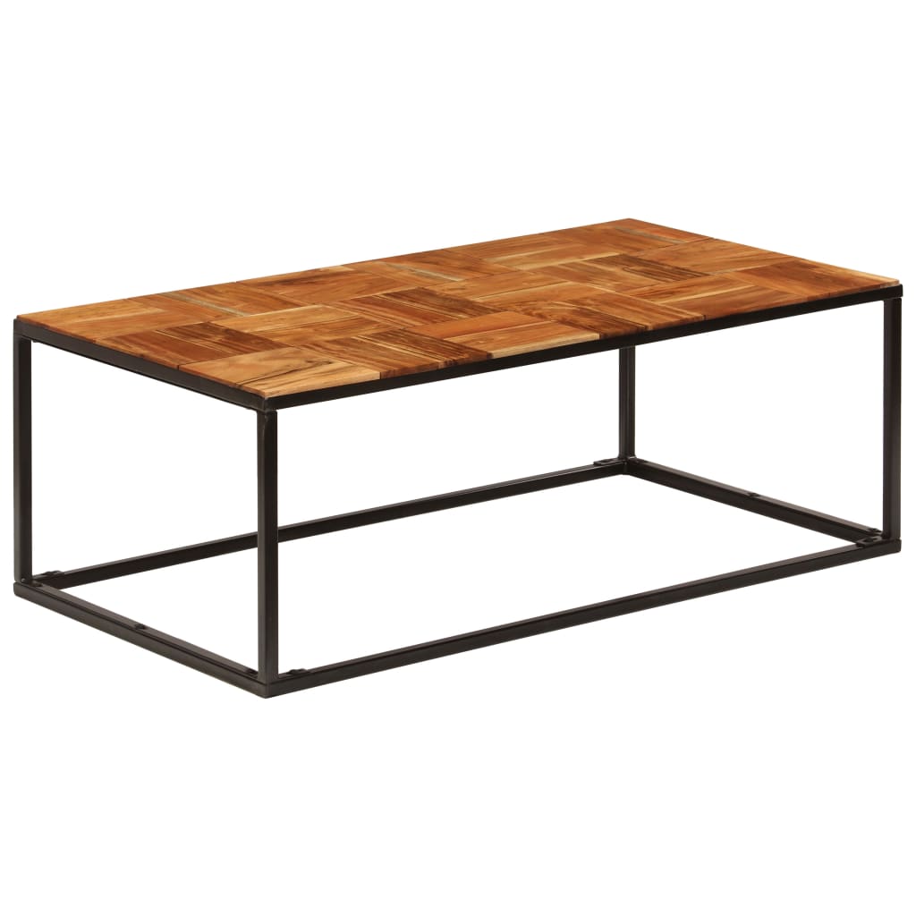 Table Basse en Bois d'Acacia et Tube Acier-La-Fabrique-Industrielle