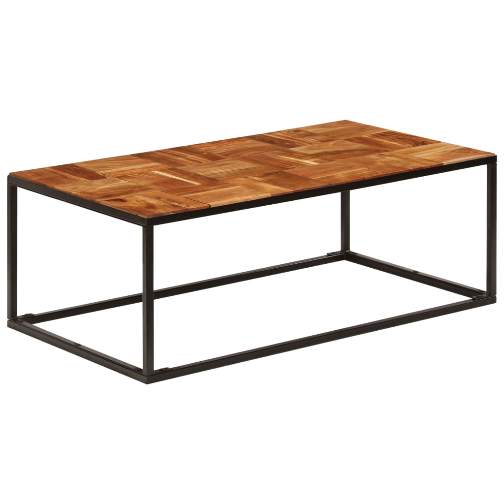 Table Basse en Bois d'Acacia et Tube Acier-La-Fabrique-Industrielle