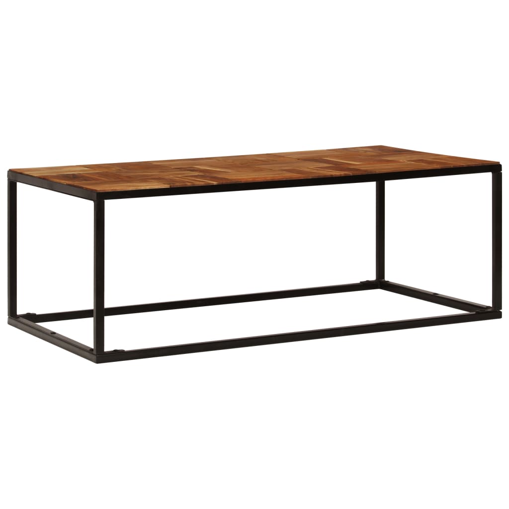 Table Basse en Bois d'Acacia et Tube Acier-La-Fabrique-Industrielle