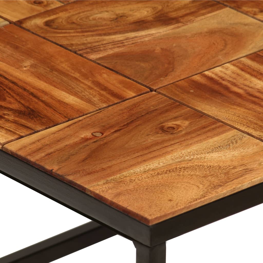 Table Basse en Bois d'Acacia et Tube Acier-La-Fabrique-Industrielle
