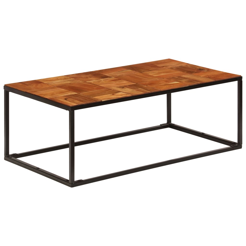 Table Basse en Bois d'Acacia et Tube Acier-La-Fabrique-Industrielle