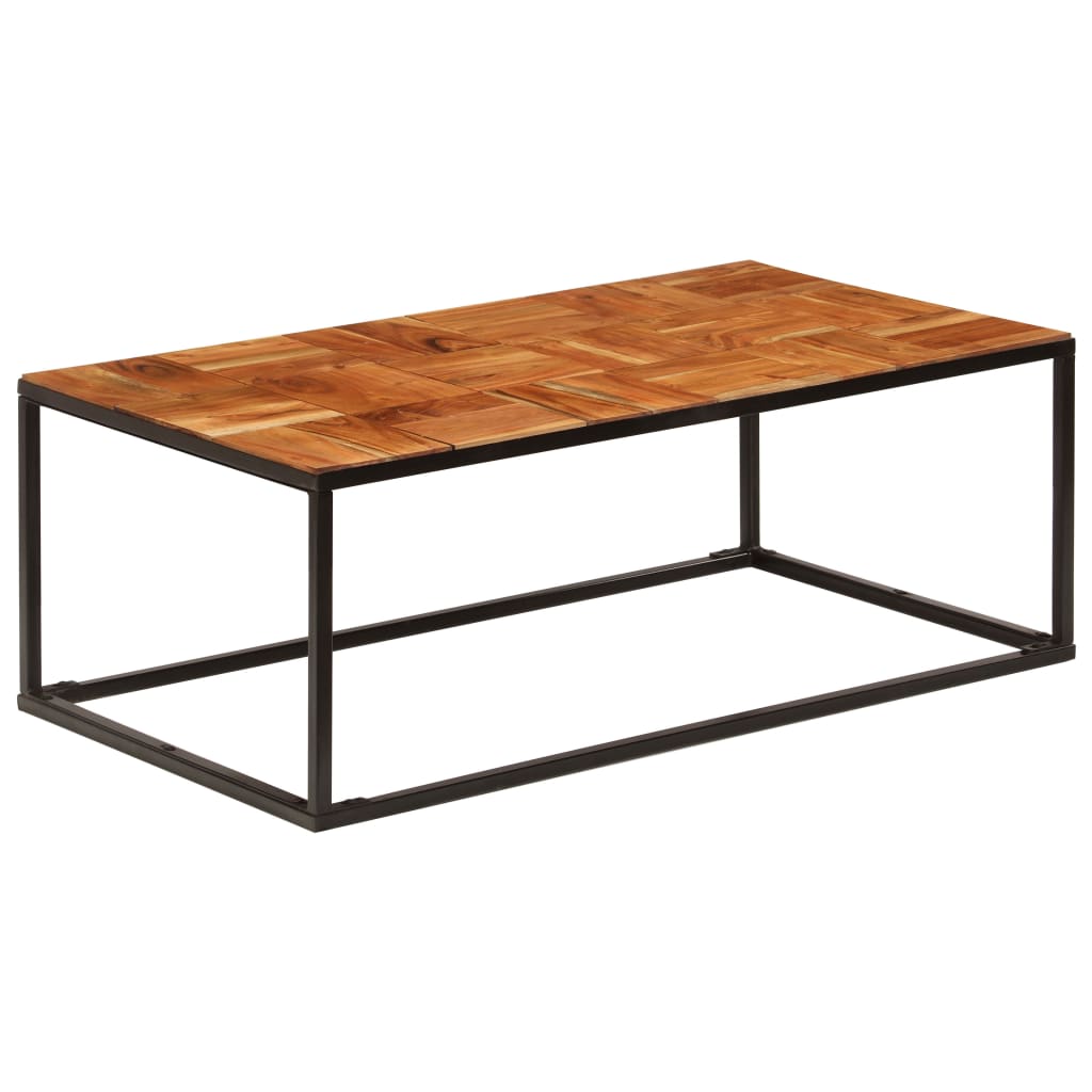 Table Basse en Bois d'Acacia et Tube Acier-La-Fabrique-Industrielle