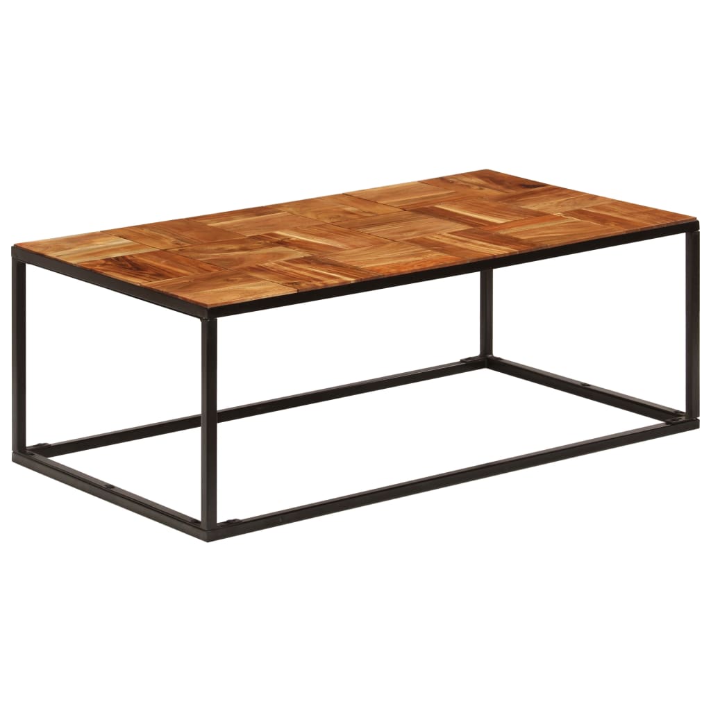 Table Basse en Bois d'Acacia et Tube Acier-La-Fabrique-Industrielle