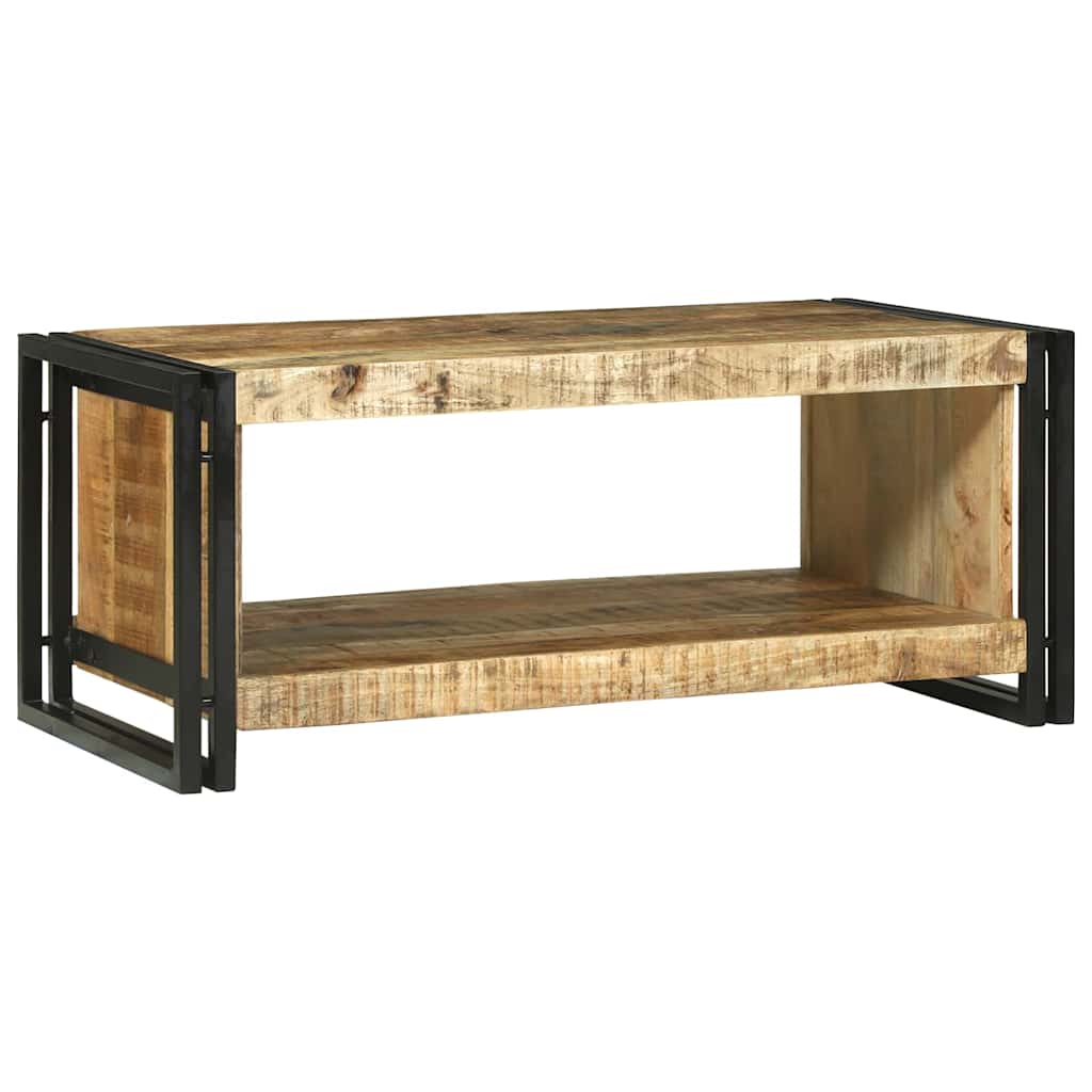 Table Basse en Bois de Mangue et Double Plateau-La-Fabrique-Industrielle