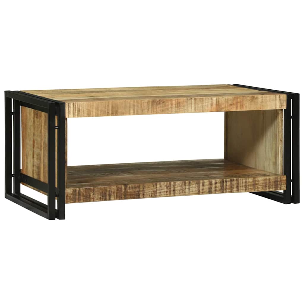 Table Basse en Bois de Mangue et Double Plateau-La-Fabrique-Industrielle