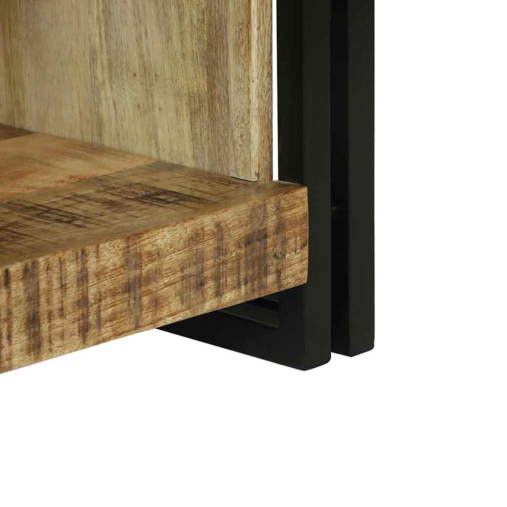 Table Basse en Bois de Mangue et Double Plateau-La-Fabrique-Industrielle