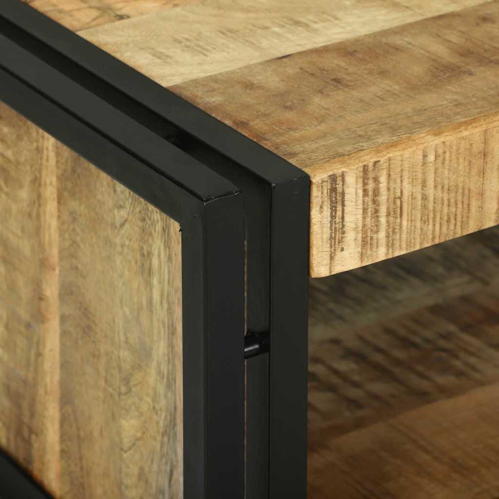 Table Basse en Bois de Mangue et Double Plateau-La-Fabrique-Industrielle