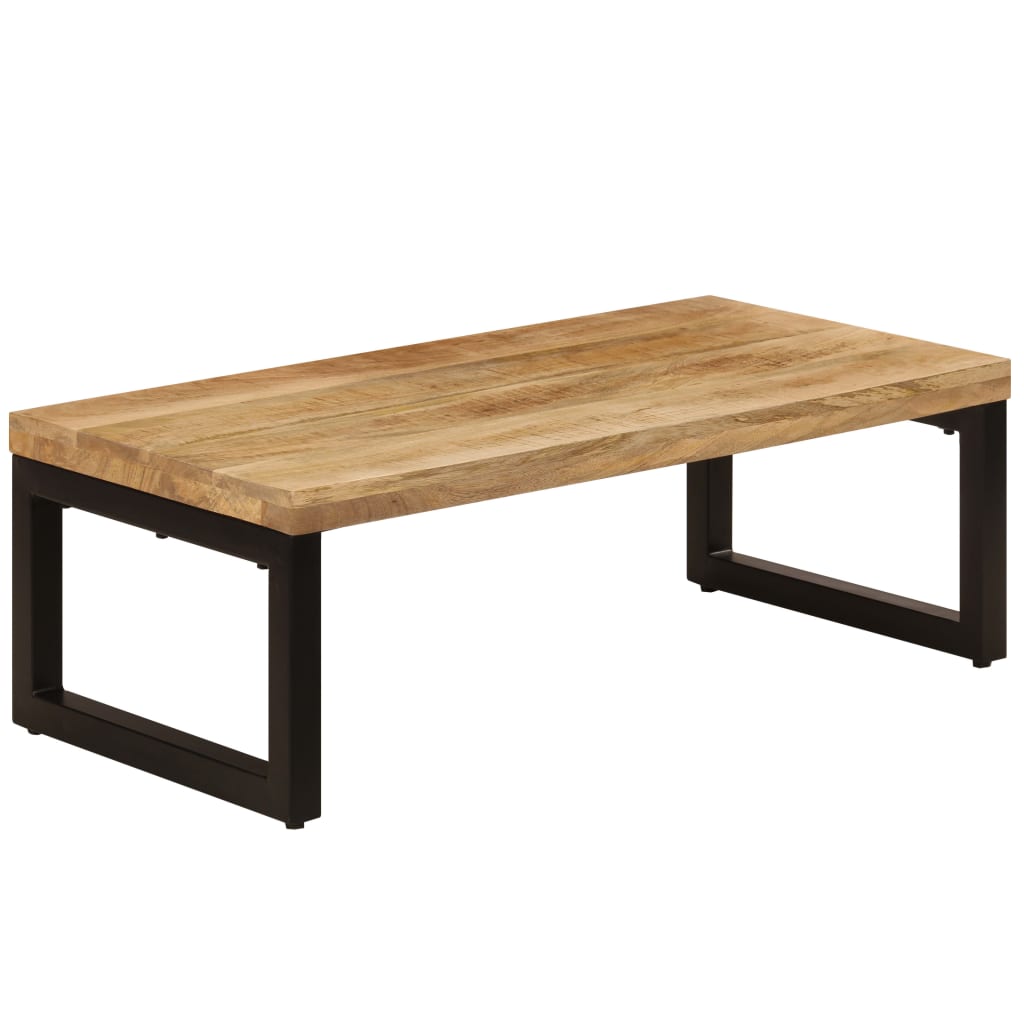Table Basse en Bois de Manguier Façon Industrielle-La-Fabrique-Industrielle