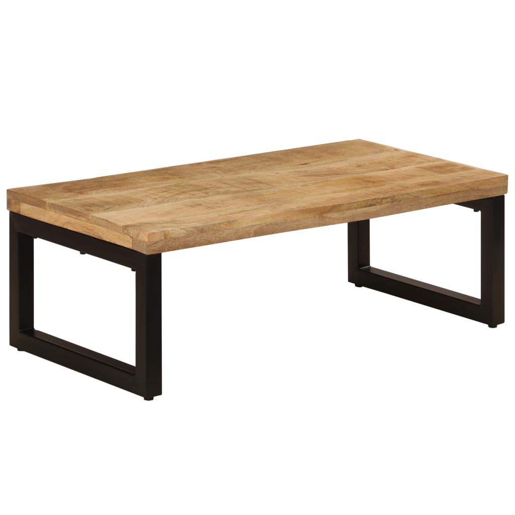 Table Basse en Bois de Manguier Façon Industrielle-La-Fabrique-Industrielle