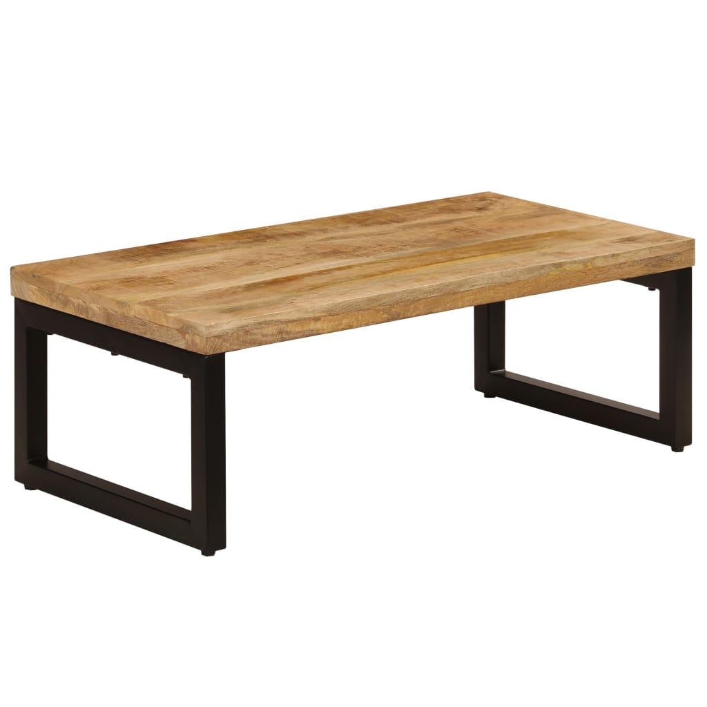 Table Basse en Bois de Manguier Façon Industrielle-La-Fabrique-Industrielle