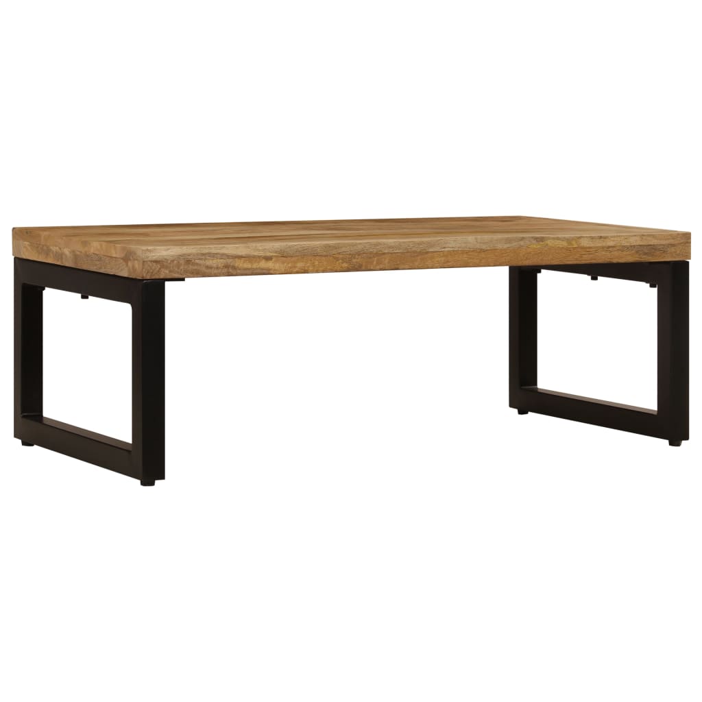 Table Basse en Bois de Manguier Façon Industrielle-La-Fabrique-Industrielle