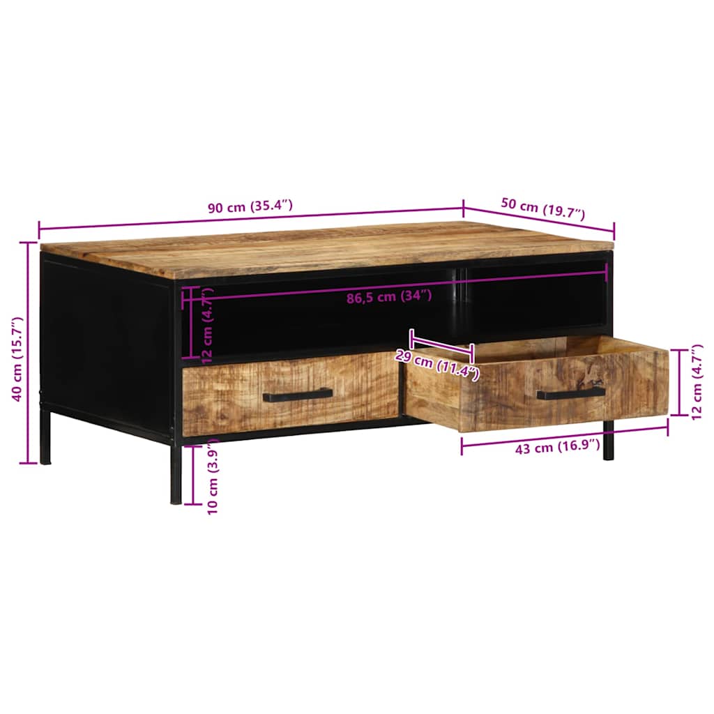 Table Basse en Bois de Manguier Originale-La-Fabrique-Industrielle