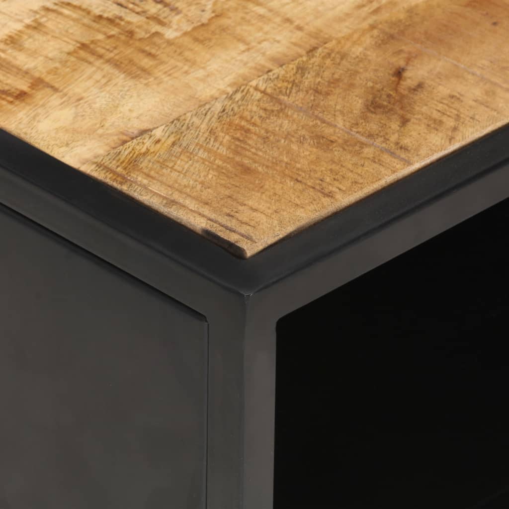 Table Basse en Bois de Manguier Sculpté-La-Fabrique-Industrielle