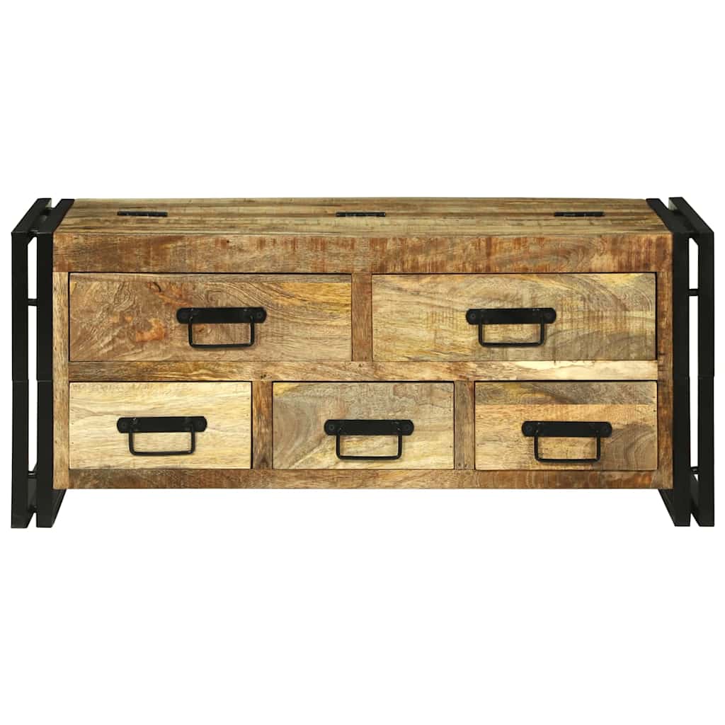Table Basse en Bois de Manguier avec Tiroir-La-Fabrique-Industrielle