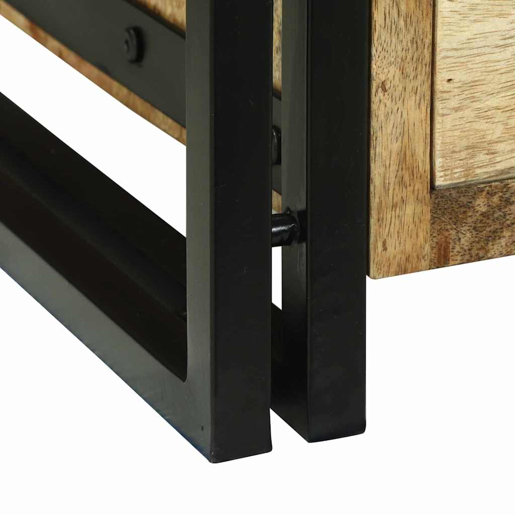 Table Basse en Bois de Manguier avec Tiroir-La-Fabrique-Industrielle