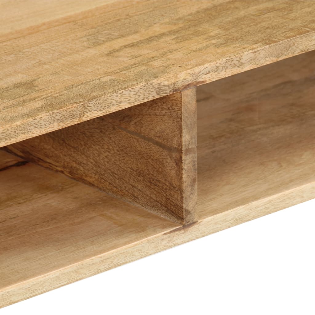 Table Basse en Bois de Manguier et Acier Rectangulaire-La-Fabrique-Industrielle