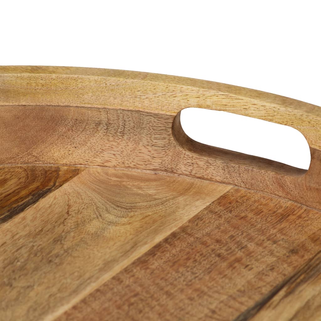 Table Basse en Bois de Manguier et Acier-La-Fabrique-Industrielle