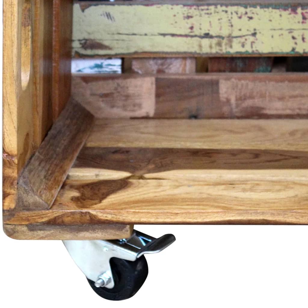 Table Basse en Bois de Récupération Massif-La-Fabrique-Industrielle