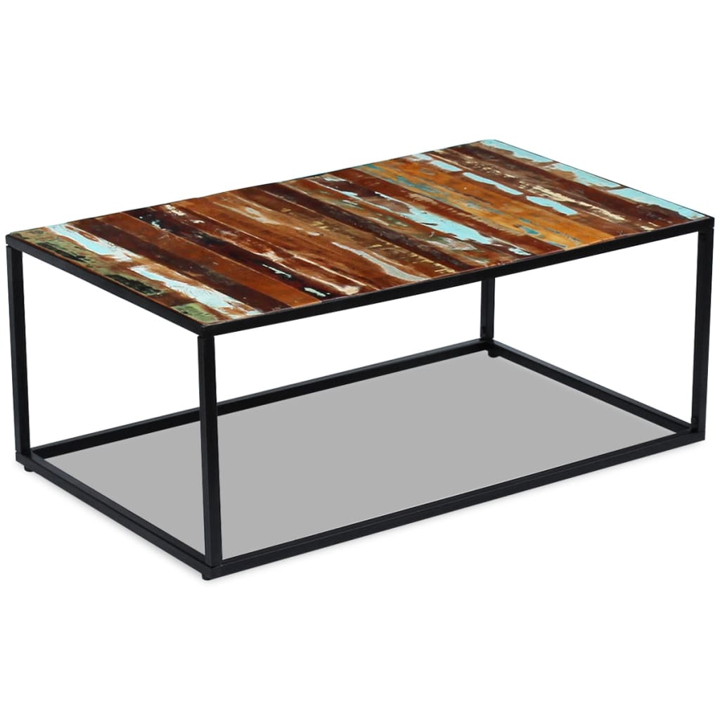 Table Basse en Bois et Acier Authentique-La-Fabrique-Industrielle