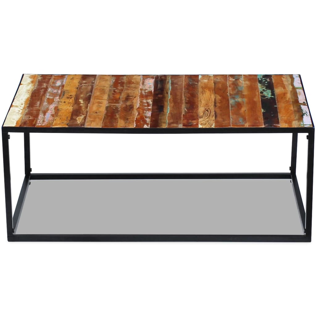 Table Basse en Bois et Acier Authentique-La-Fabrique-Industrielle