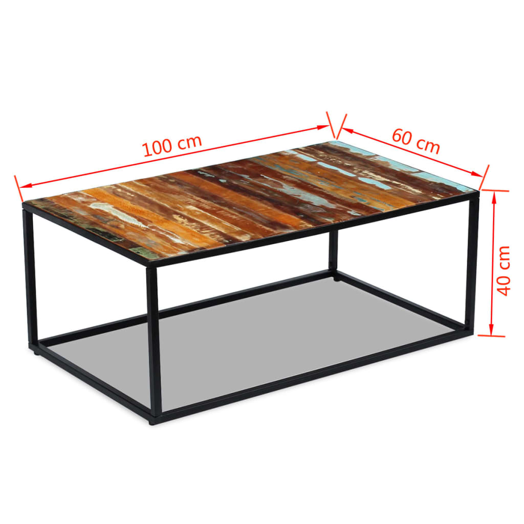 Table Basse en Bois et Acier Authentique-La-Fabrique-Industrielle