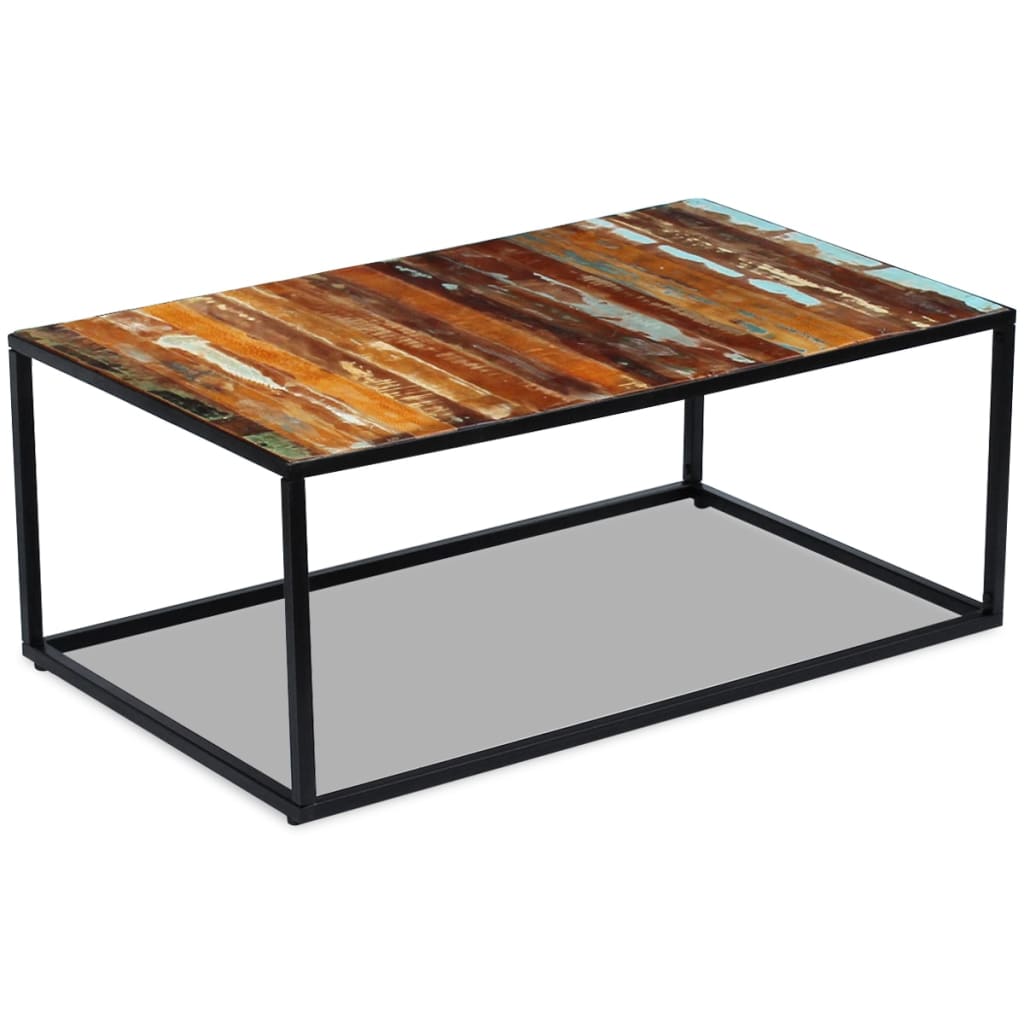Table Basse en Bois et Acier Authentique-La-Fabrique-Industrielle