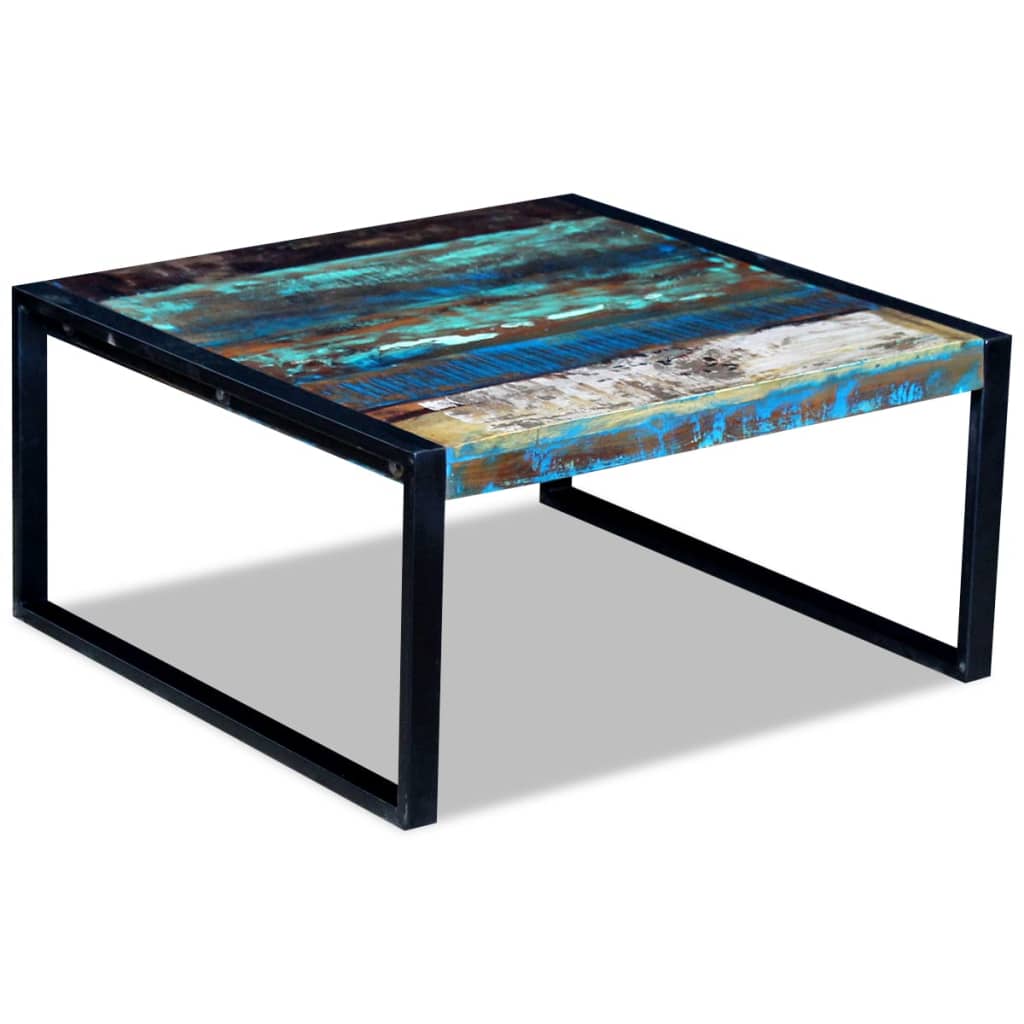 Table Basse en Bois et Fer au Style Industriel-La-Fabrique-Industrielle