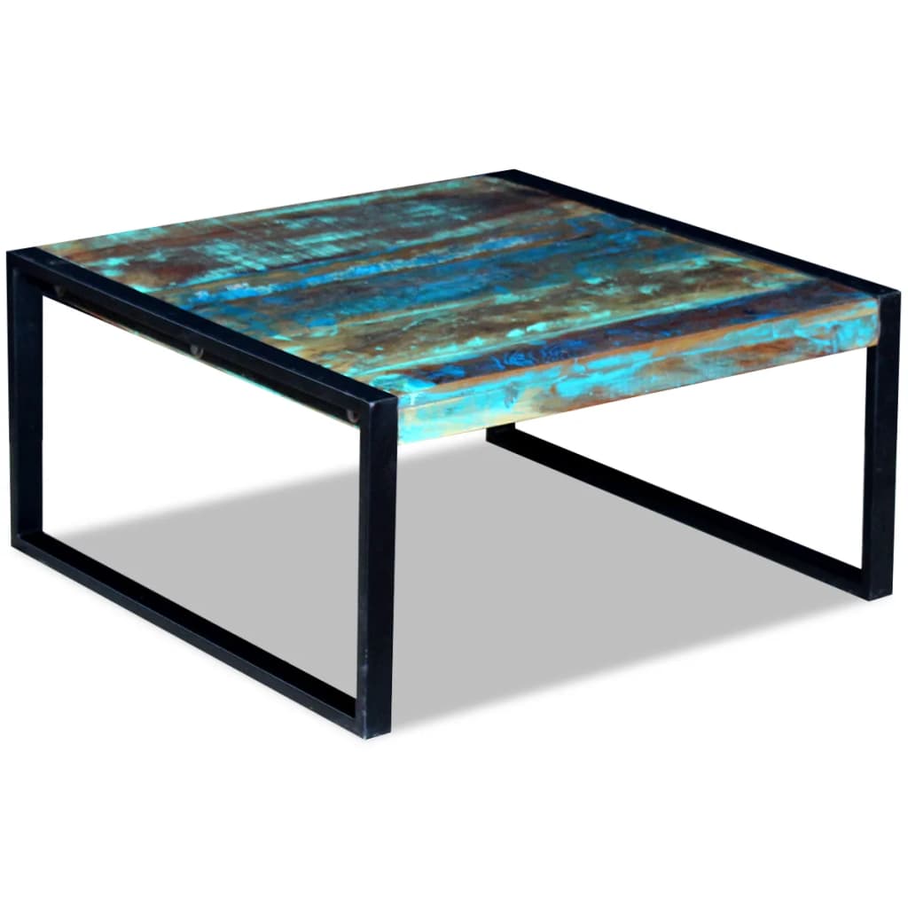 Table Basse en Bois et Fer au Style Industriel-La-Fabrique-Industrielle