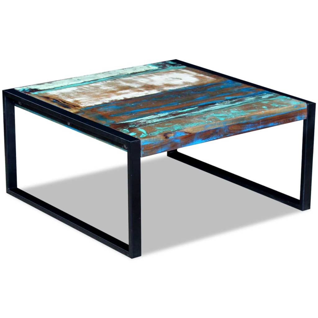 Table Basse en Bois et Fer au Style Industriel-La-Fabrique-Industrielle