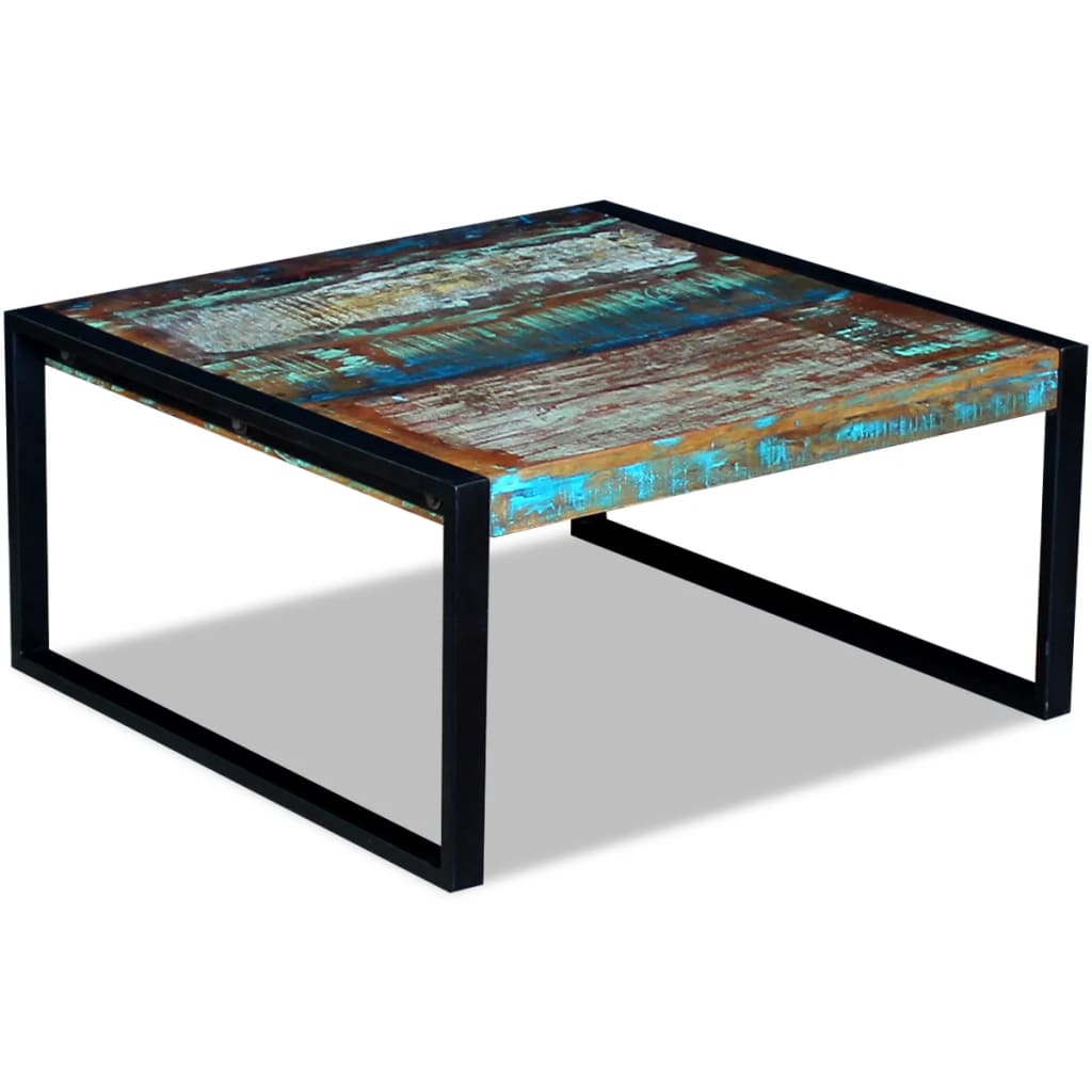 Table Basse en Bois et Fer au Style Industriel-La-Fabrique-Industrielle