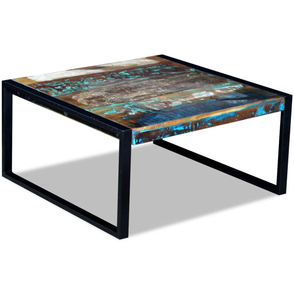 Table Basse en Bois et Fer au Style Industriel-La-Fabrique-Industrielle