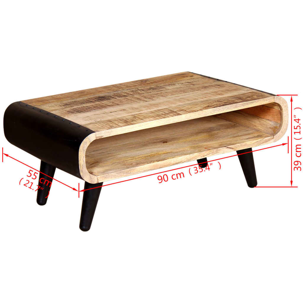 Table Basse en Bois et Métal au Charme Vintage-La-Fabrique-Industrielle