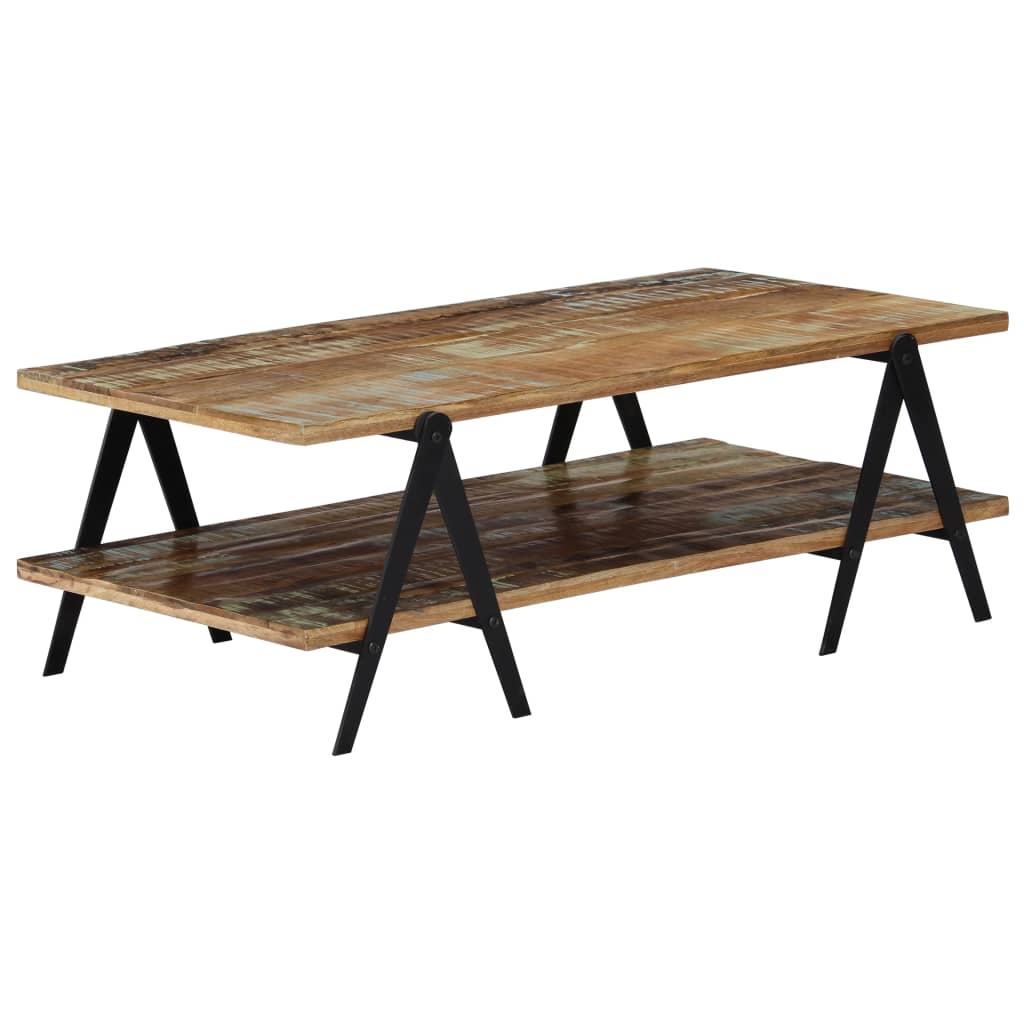 Table Basse en Bois et Métal au Style Industriel-La-Fabrique-Industrielle