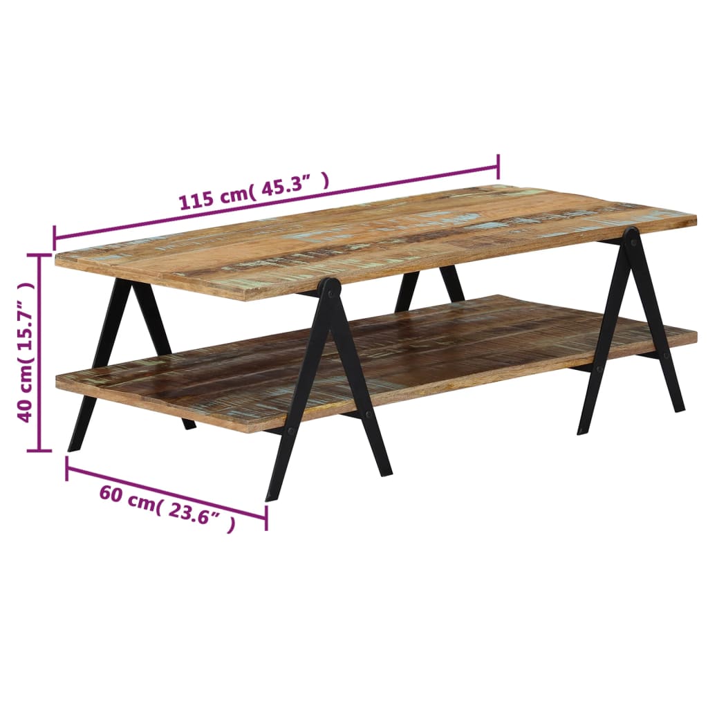 Table Basse en Bois et Métal au Style Industriel-La-Fabrique-Industrielle