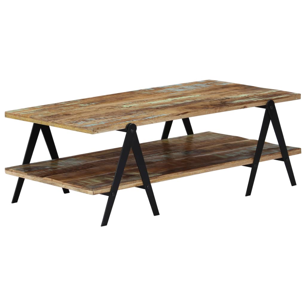 Table Basse en Bois et Métal au Style Industriel-La-Fabrique-Industrielle