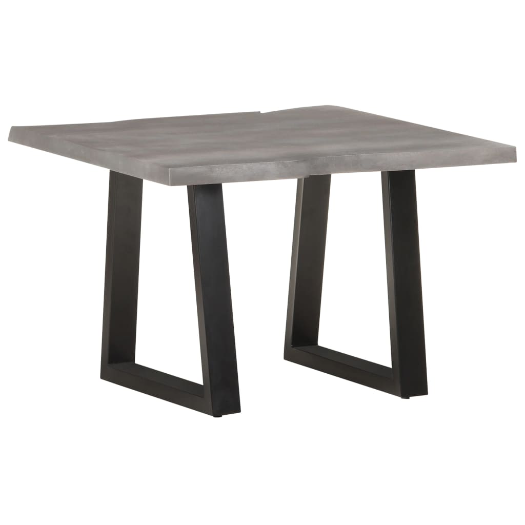 Table Basse en Bois et Pied Métal-Gris-1-60 x 60 x 40 cm-La-Fabrique-Industrielle