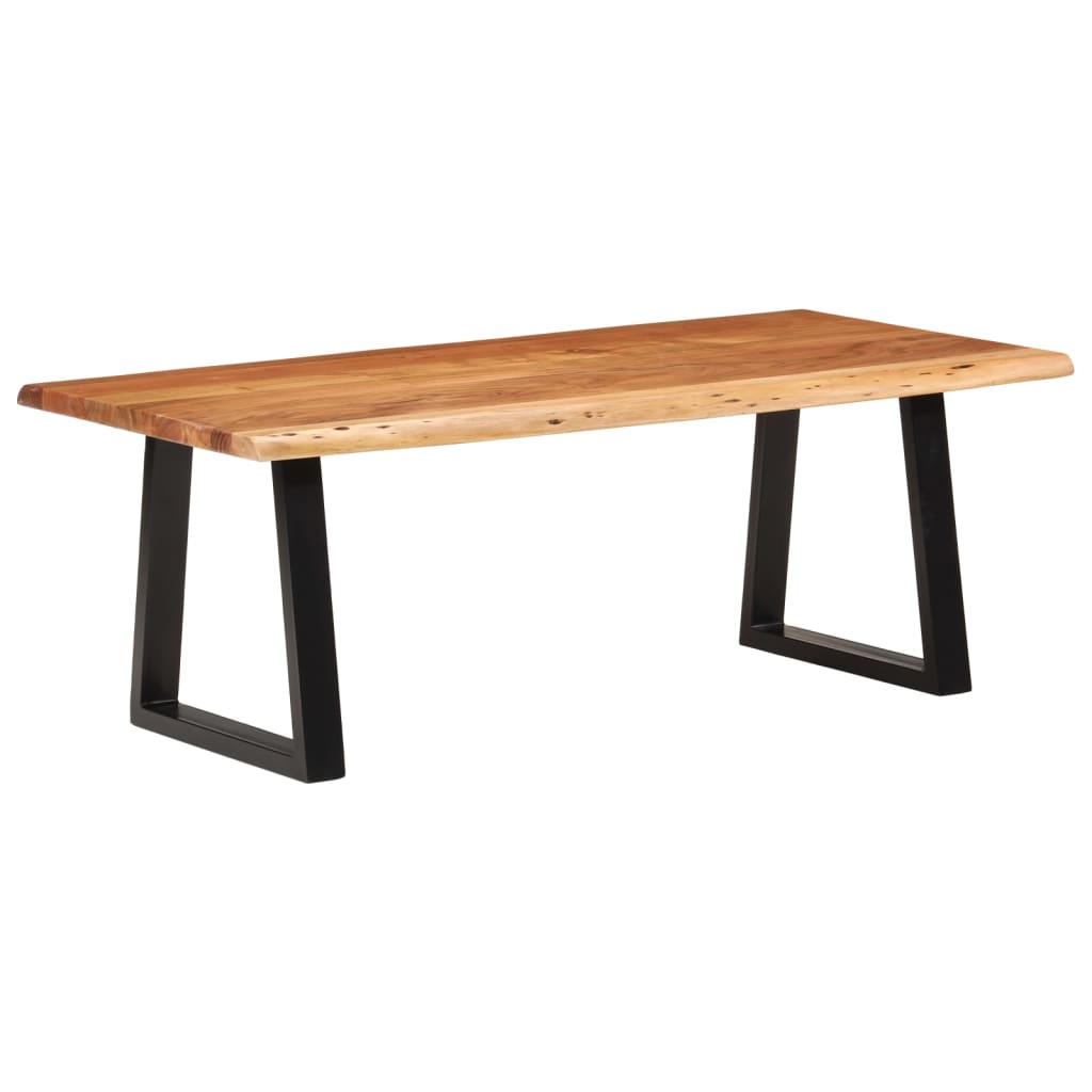 Table Basse en Bois et Pied Métal-Naturel-1-110 x 55 x 40 cm-La-Fabrique-Industrielle