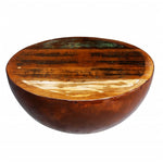 Table Basse en Forme de Bol avec Bois Recyclé-Marron-1-60 x 28 cm-La-Fabrique-Industrielle