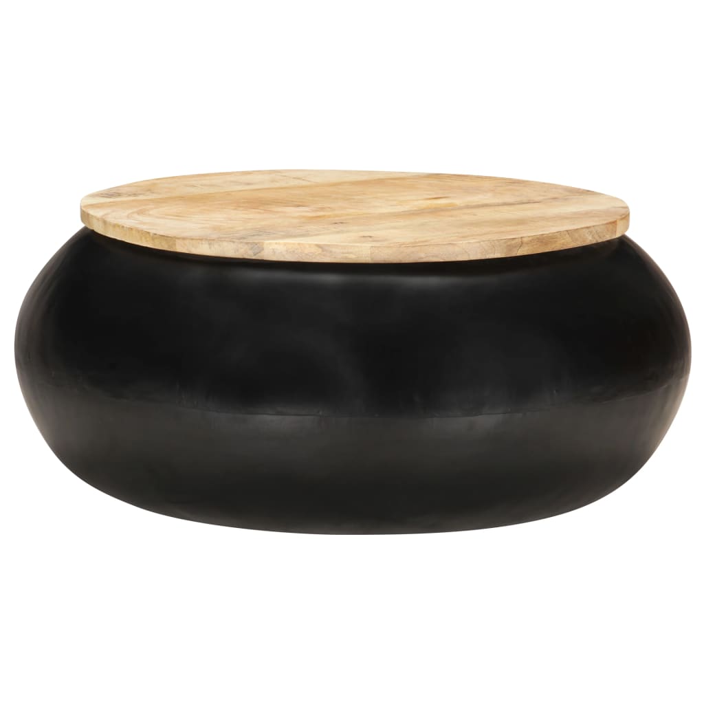 Table Basse en Forme de Bol avec Bois Recyclé-Multicolore-1-68 x 30 cm-La-Fabrique-Industrielle