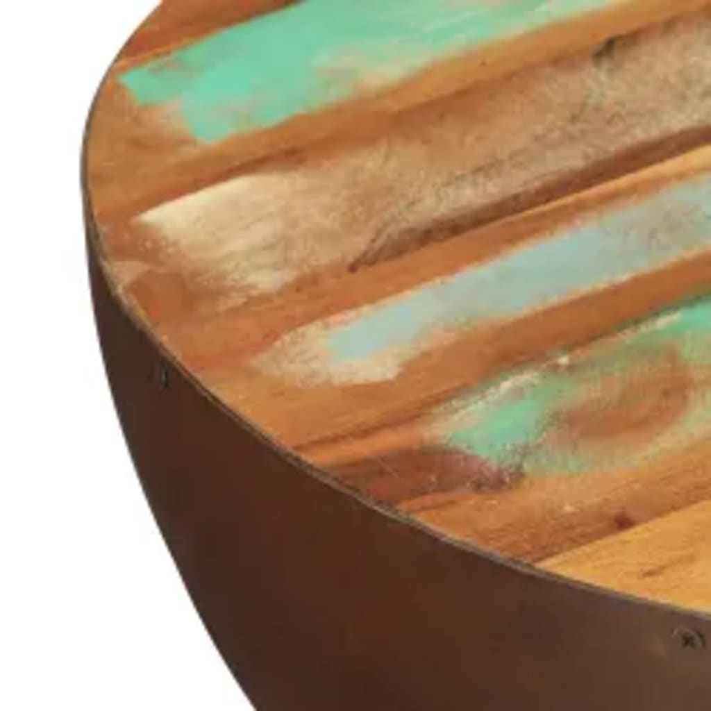Table Basse en Forme de Bol avec Bois Recyclé-La-Fabrique-Industrielle