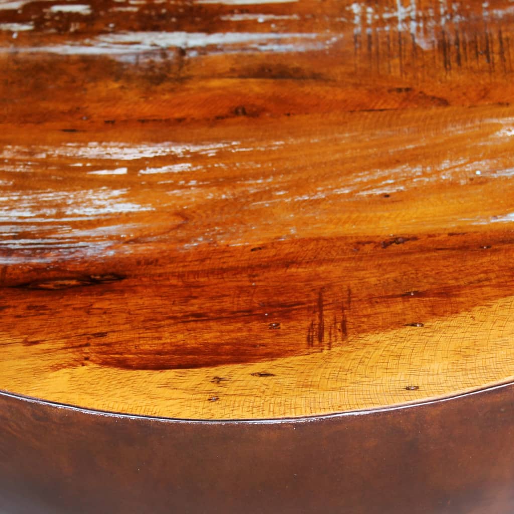 Table Basse en Forme de Bol avec Bois Recyclé-La-Fabrique-Industrielle