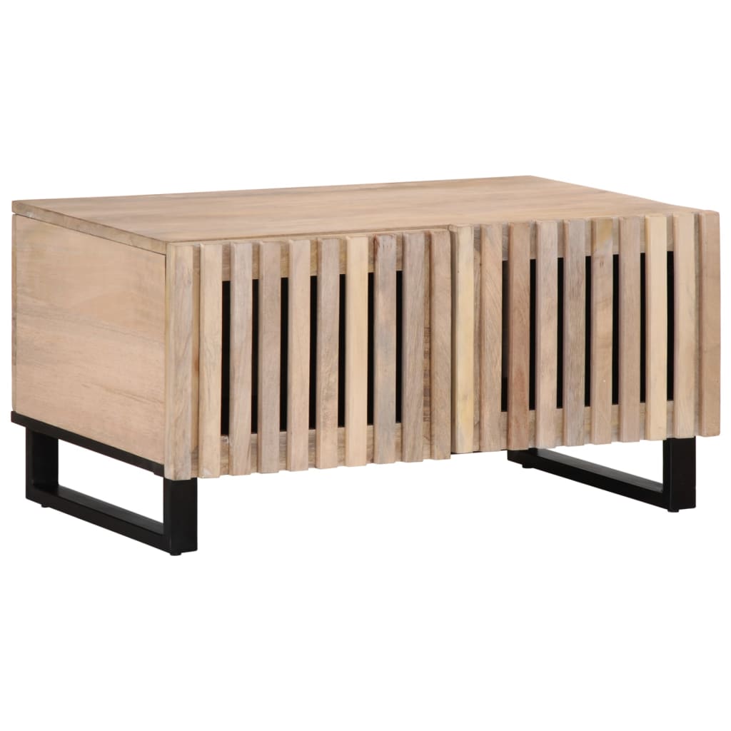 Table Basse en Manguier au Style Industriel-Blanc-bois de manguier massif-1-La-Fabrique-Industrielle
