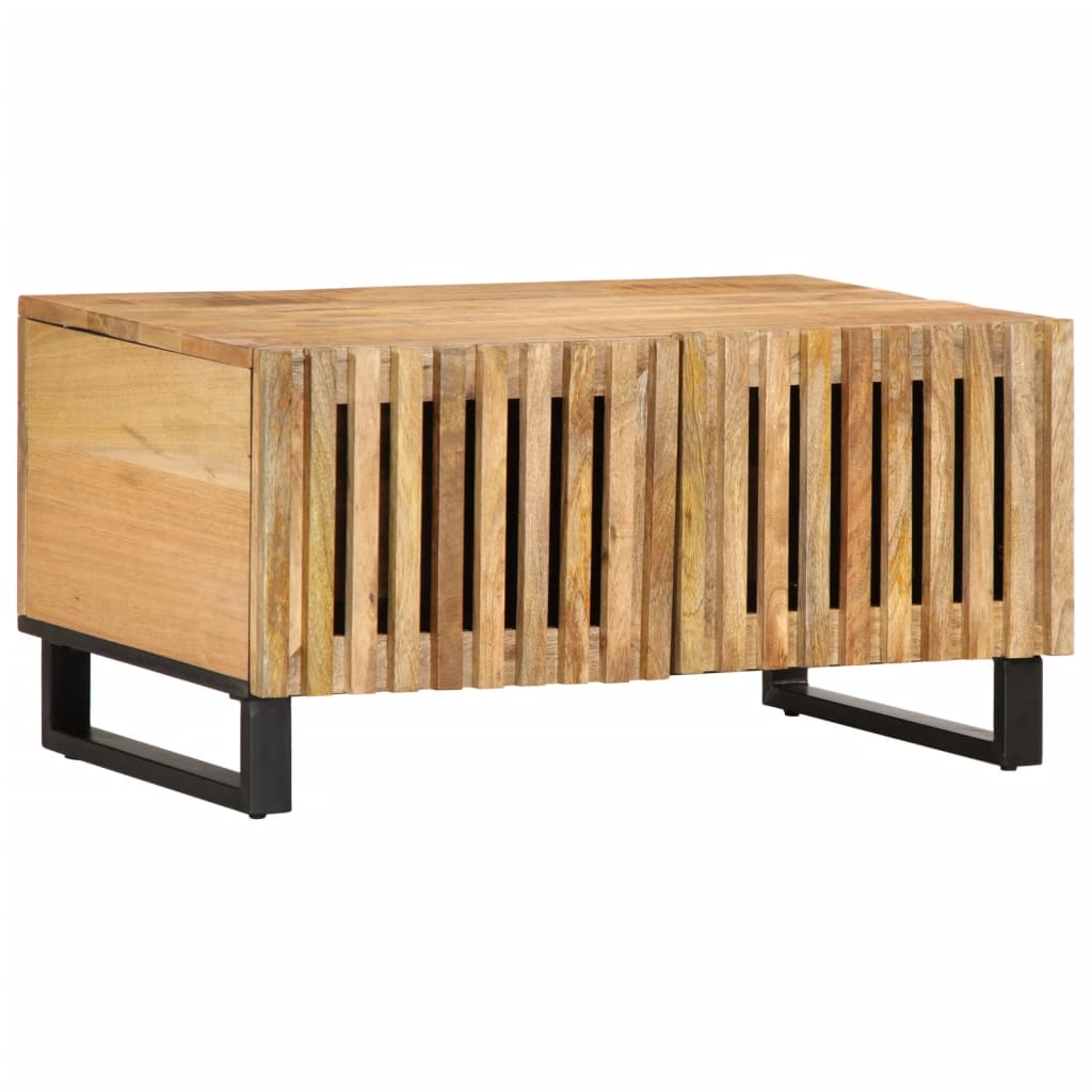 Table Basse en Manguier au Style Industriel-Marron clair-bois de manguier massif-1-La-Fabrique-Industrielle