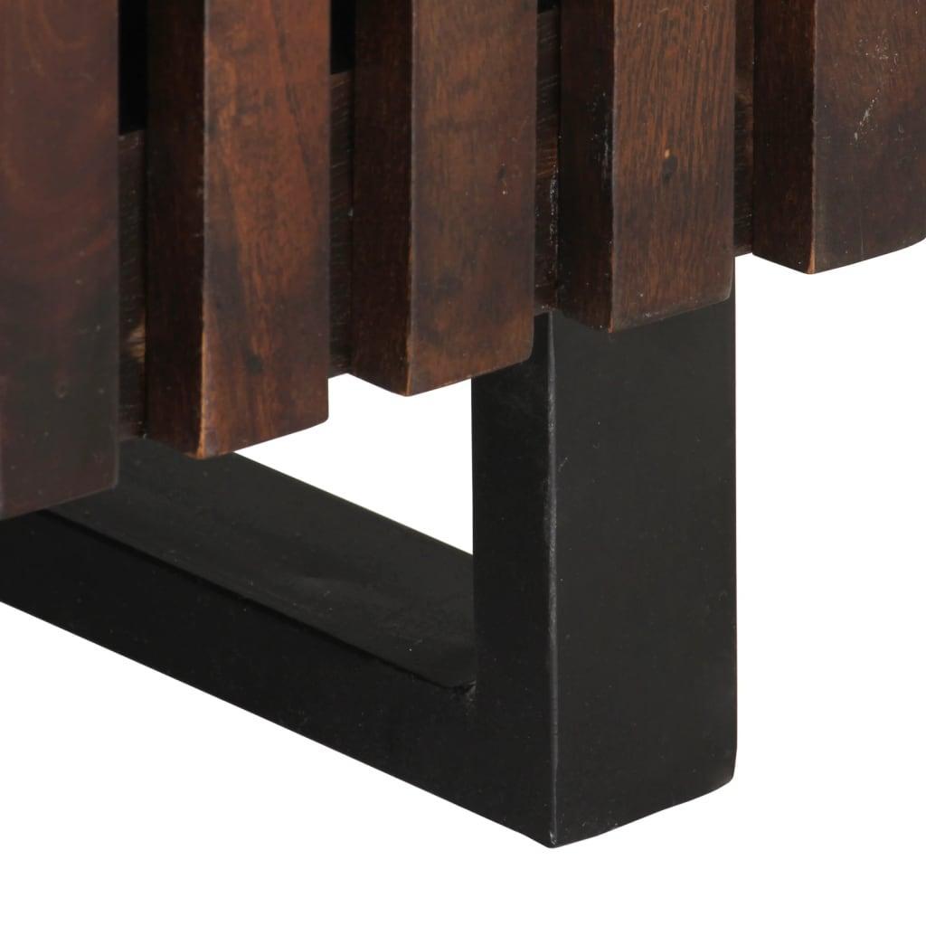 Table Basse en Manguier au Style Industriel-La-Fabrique-Industrielle