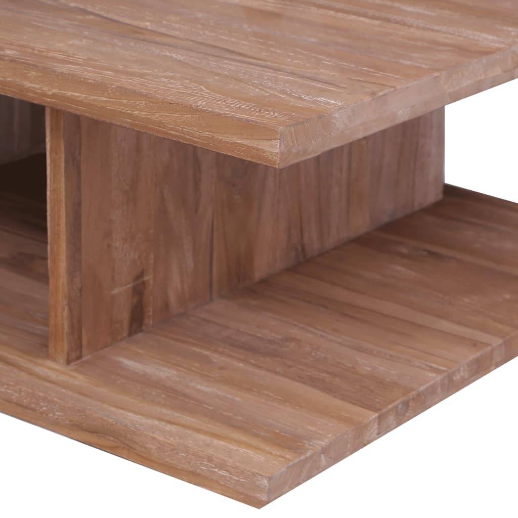Table Basse en Teck au Style Industriel-La-Fabrique-Industrielle