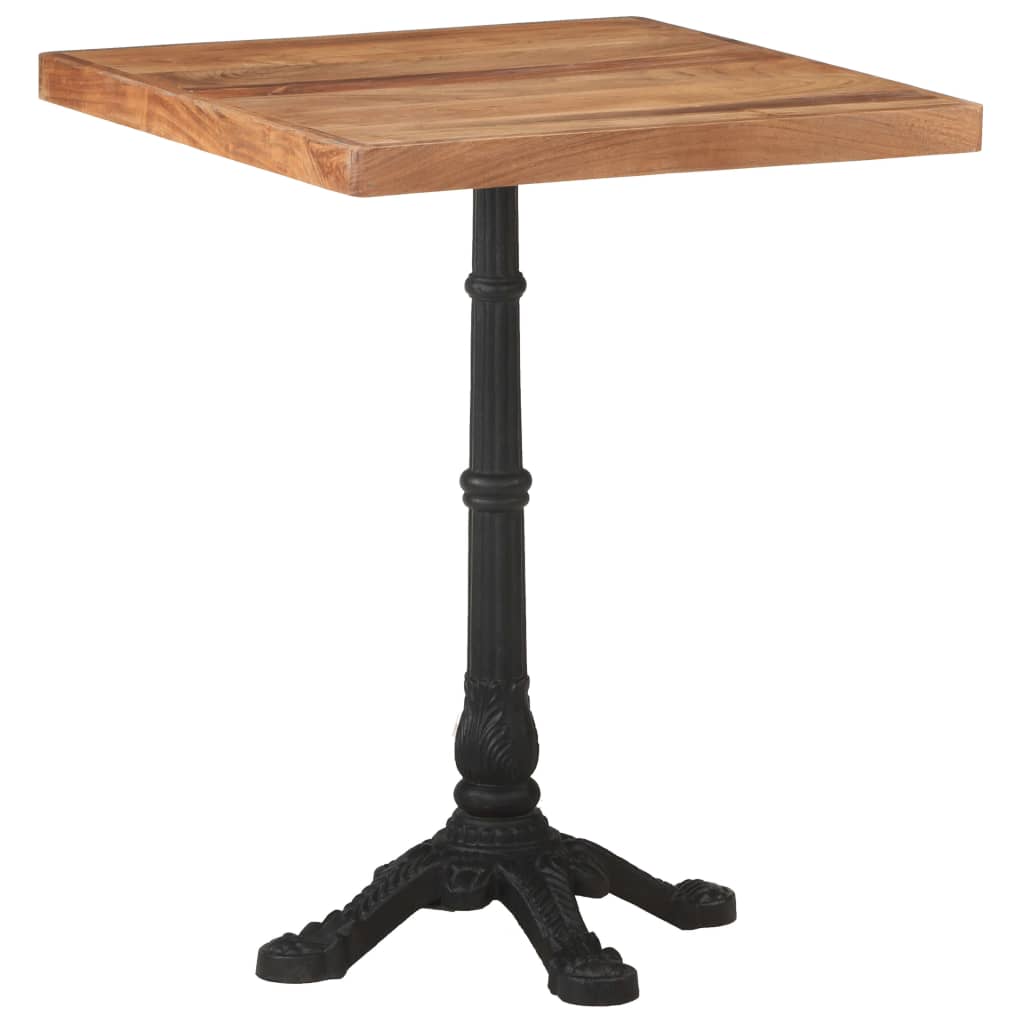 Table Bistrot en Métal et Bois Massif Industriel-Bois d'acacia massif-1-4 legs-La-Fabrique-Industrielle