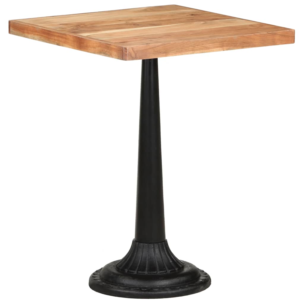 Table Bistrot en Métal et Bois Massif Industriel-Bois d'acacia massif-1-base ronde-La-Fabrique-Industrielle