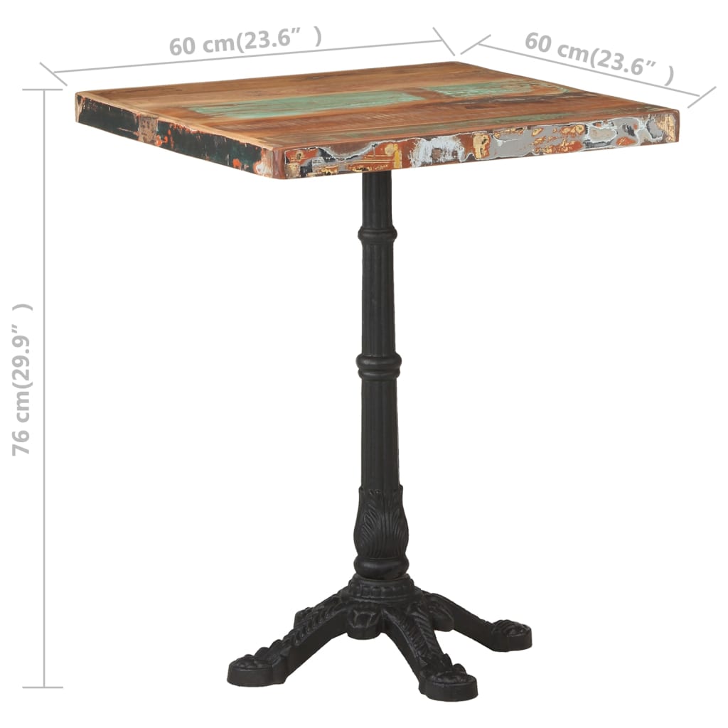 Table Bistrot en Métal et Bois Massif Industriel-La-Fabrique-Industrielle