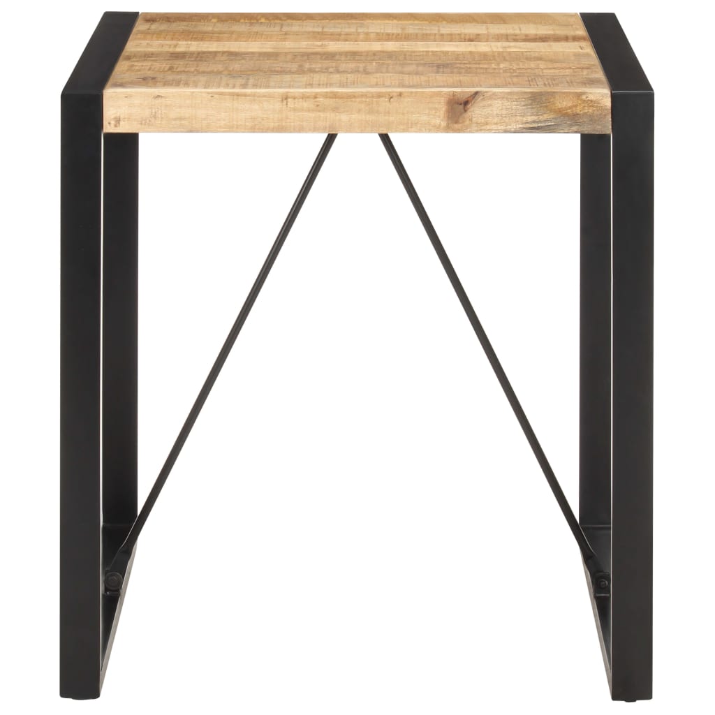 Table Carrée en Bois de Manguier et Acier Noir-La-Fabrique-Industrielle