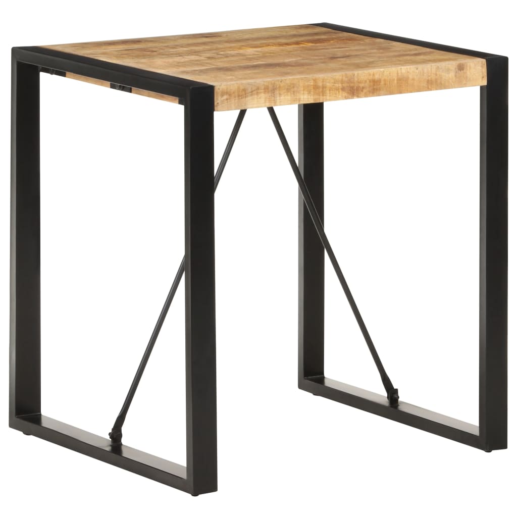 Table Carrée en Bois de Manguier et Acier Noir-La-Fabrique-Industrielle
